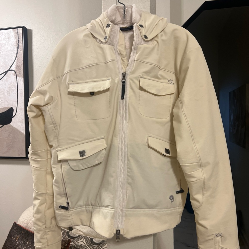 Women’s Mountain Hardwear Ski Jacket, Off-White Sz L